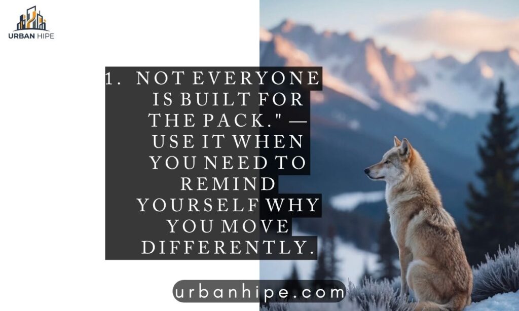 Lone Wolf Quotes for Instagram