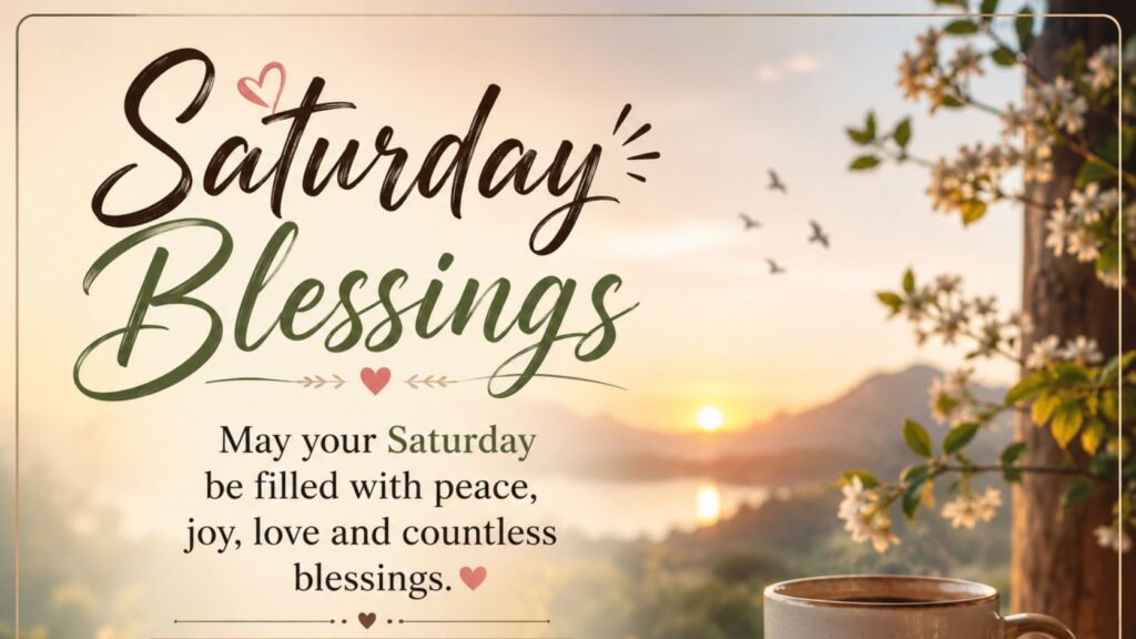 Saturday Blessings inspirational