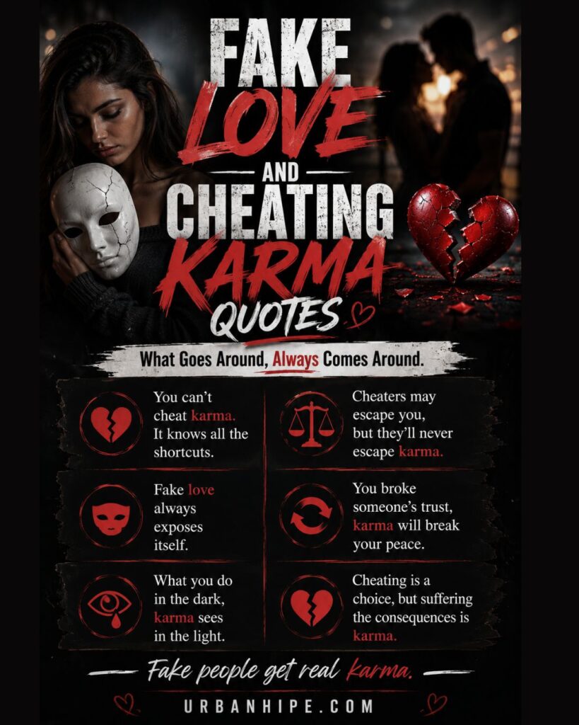 Fake Love and Cheating Karma Quotes