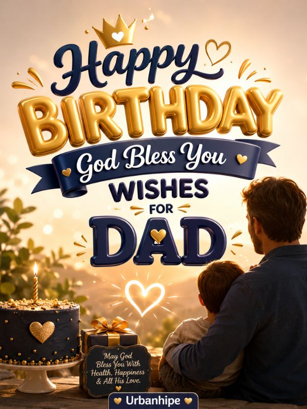 Happy Birthday God Bless You Wishes for Dad