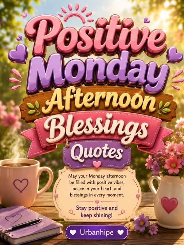 Positive Monday Afternoon Blessings Quotes